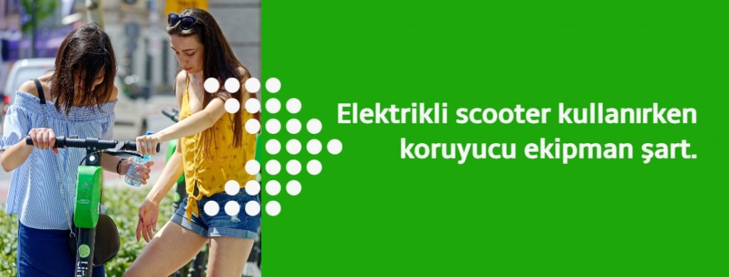 Elektrikli scooter kullanırken koruyucu ekipman şart